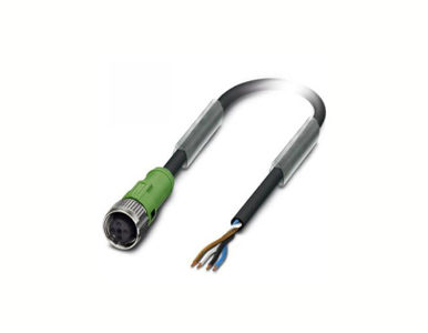 Moxa CBL-M12FF4POPEN-150 IP67 - Phoenix Contact 4-pin female A-coded M12-Open power cable, 1.5 meter, IP67-rated by MOXA